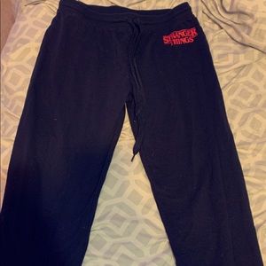 Stranger Things sweatpants sponsored by the very show itself!
